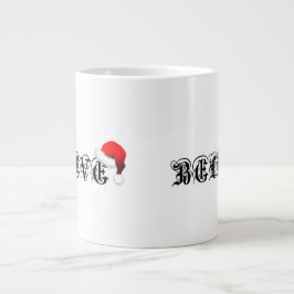 TAZA DE CAFÉ GIGANTE CREE EN SANTA CLAUS GORRO TIEMPO DE NAVIDAD NOCHEB