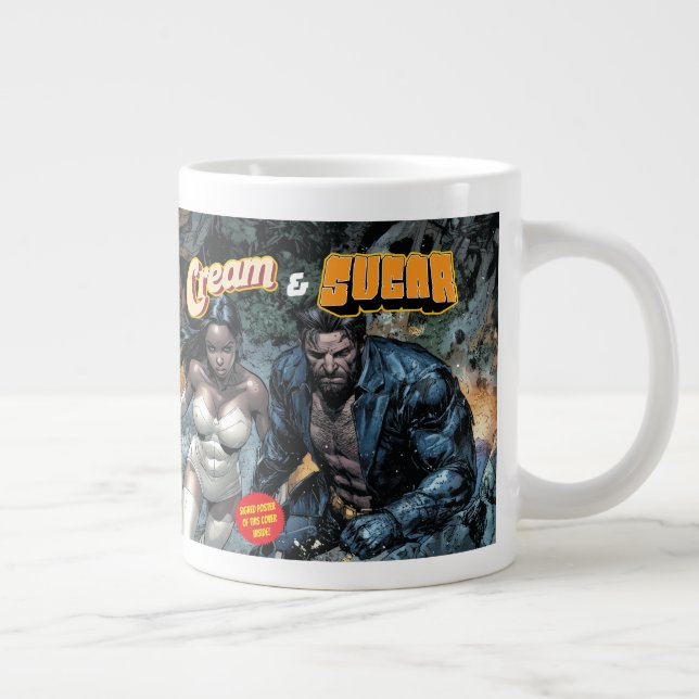 Taza De Café Gigante Crema y azúcar (Derecha)