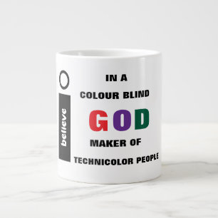 Taza De Café Gigante Creo En Una Mugre Jumbo De Dios Ciego