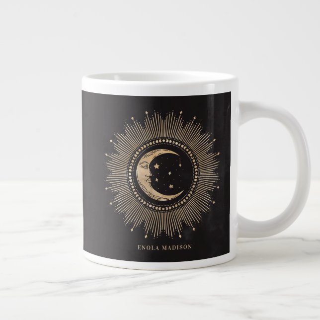 Taza De Café Gigante Crescent Man on the Moon Personalized (Derecha)