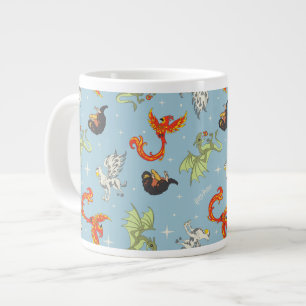 Taza De Café Gigante Criaturas Mágicas Patrón Vintage
