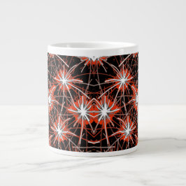 Taza De Café Gigante Crimson Fireburst Jumbo Mug