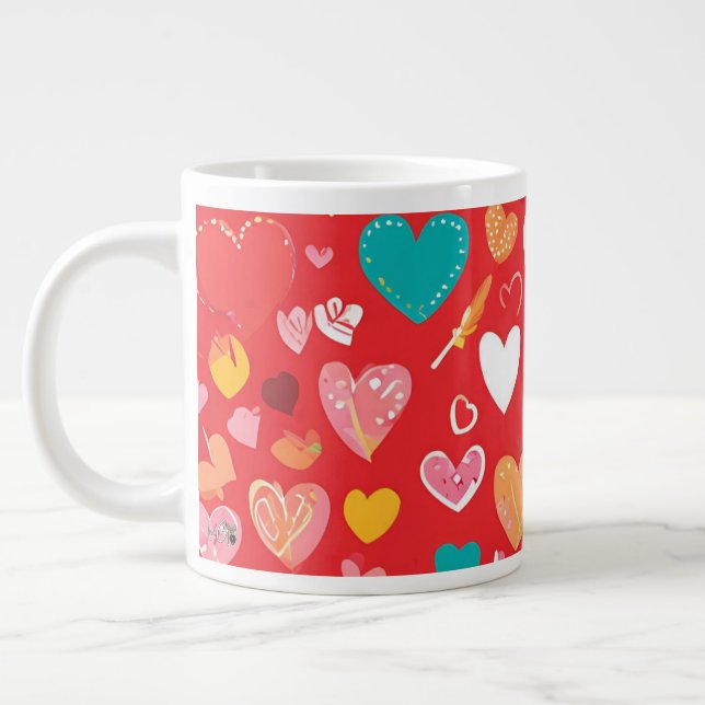 Taza De Café Gigante Crimson Love | (Izquierda)