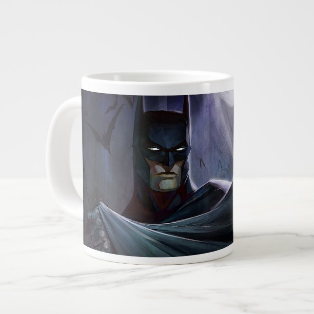 Taza De Café Gigante Crisis infinita Ilustracion Batman (Izquierda)