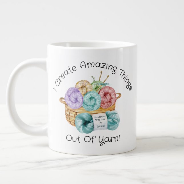 Taza De Café Gigante Crochet Personalizado Gigante Café Mug (Izquierda)