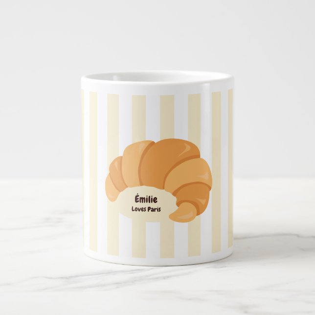 Taza De Café Gigante Croissant amarillo (Frente)