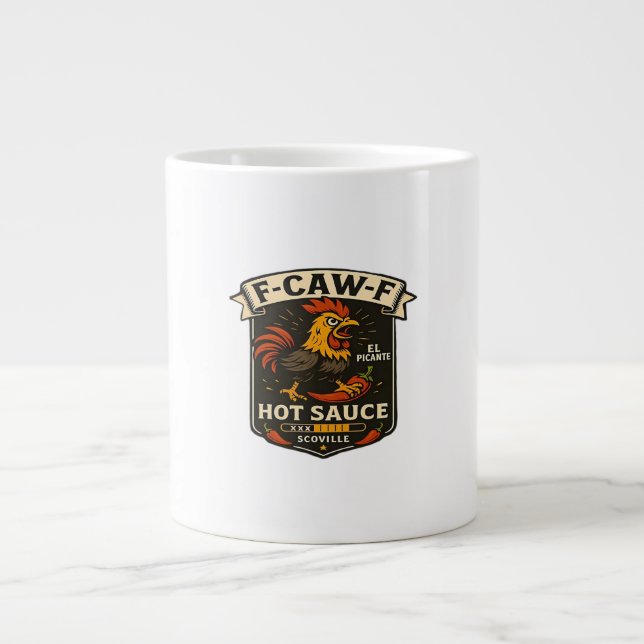 Taza De Café Gigante Crow Humor Funny Gothic F-Caw-F (Frente)