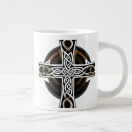 Taza De Café Gigante Cruce Celta Marrón
