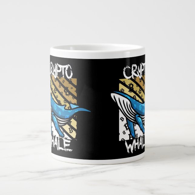 Taza De Café Gigante Crypto Btc Whale - Moneda Cripta (Frente)