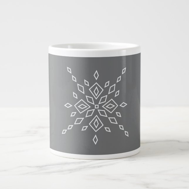 Taza De Café Gigante Crystalized Snowflake (Frente)