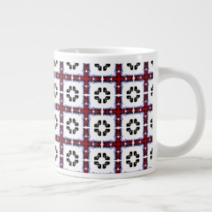 Taza De Café Gigante Cuadrados Esponjosos Florales