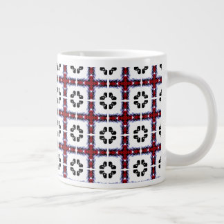 Taza De Café Gigante Cuadrados Esponjosos Florales