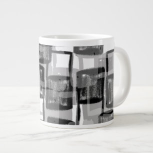 Taza De Café Gigante Cuadrados monocromáticos
