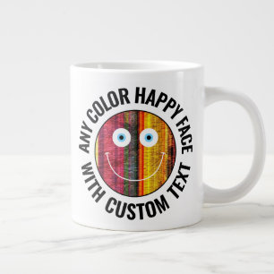 Taza De Café Gigante Cualquier Personalizado de color de fondo texto de