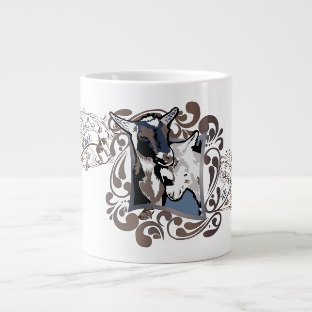 Taza De Café Gigante Cuando nos tenemos tenemos todo las cabras (Frente)