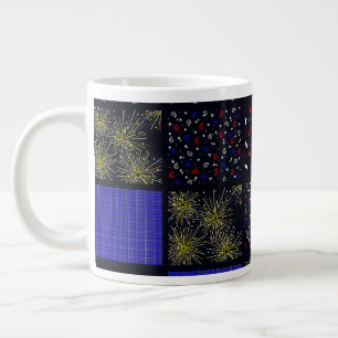 Taza De Café Gigante Cuatro de Julio Patrón de Parche