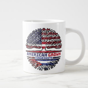Taza De Café Gigante Cuba Árbol estadounidense cubano estadounidense es