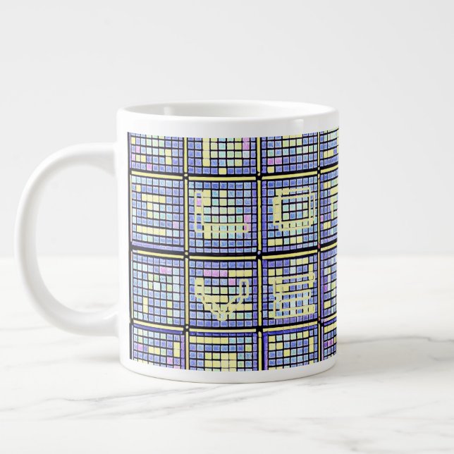 TAZA DE CAFÉ GIGANTE CUBES AND MORE CUBES (Izquierda)