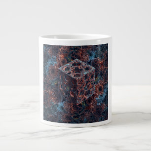 Taza De Café Gigante Cubo fractal con corte de Mandelbrot
