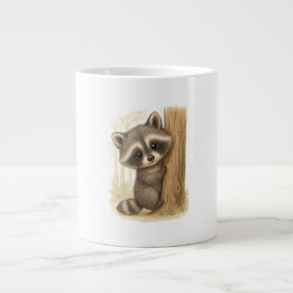 Taza De Café Gigante Cuddle Peek Raccoon