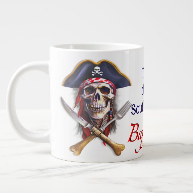 Taza De Café Gigante Cuentos piratas de buffaners del Pacífico Sur (Izquierda)