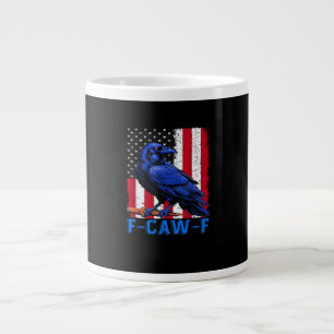 Taza De Café Gigante Cuervo Cuervo Divertido F-Caw-F Minimal Limpio