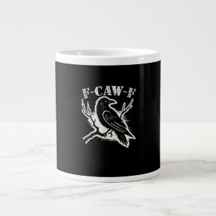 Taza De Café Gigante Cuervo divertido F-Caw-F vintage humor sarcástico