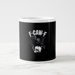 Taza De Café Gigante Cuervo F-Caw-F Cráneo de Pájaro Divertido Humor Ad
