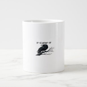 Taza De Café Gigante Cuervo F-Caw-F Divertido Gótico Luna Pájaro Noveda