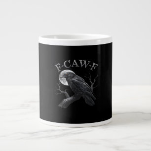Taza De Café Gigante Cuervo F-Caw-F Pájaro Divertido Luna Gótico Humor