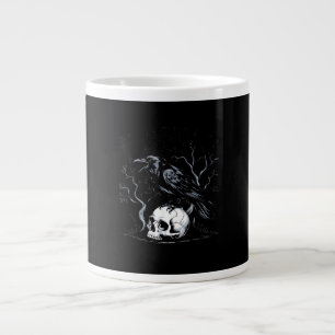 Taza De Café Gigante Cuervo, F-Caw-F Pájaro Divertido Luna Gótico Humor