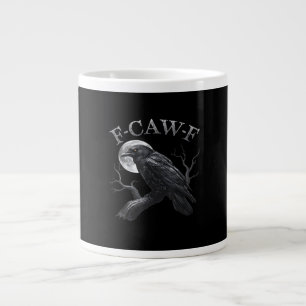 Taza De Café Gigante Cuervo F-Caw-F Pájaro Divertido Luna Gótico Humor