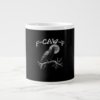Taza De Café Gigante Cuervo F-Caw-F Pájaro Divertido Retro Clásico