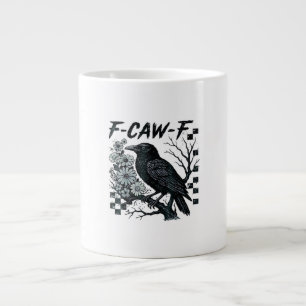 Taza De Café Gigante Cuervo F-Caw-F Retro Clásico
