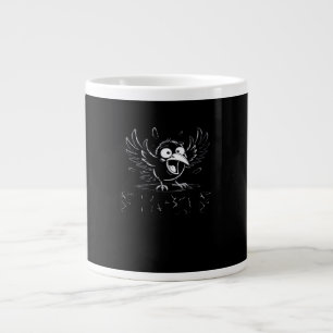 Taza De Café Gigante Cuervo, Retro F-Caw-F Pájaro Cuervo Divertido Cuer