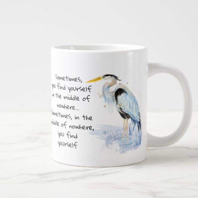 Taza De Café Gigante Cuestión Inspiradora de la Gran Garza Azul (Derecha)
