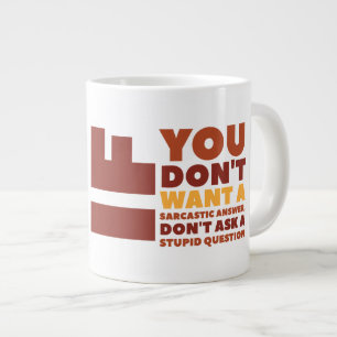 Taza De Café Gigante Cuestión Jumbo Mug