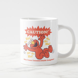 Taza De Café Gigante Cuidado Elmo Riéndose por Adelante