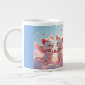 Taza De Café Gigante Cuidados gatos de amor