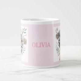 Taza De Café Gigante Cuidando Los Osos De Koala En Árbol, BFF, Personal