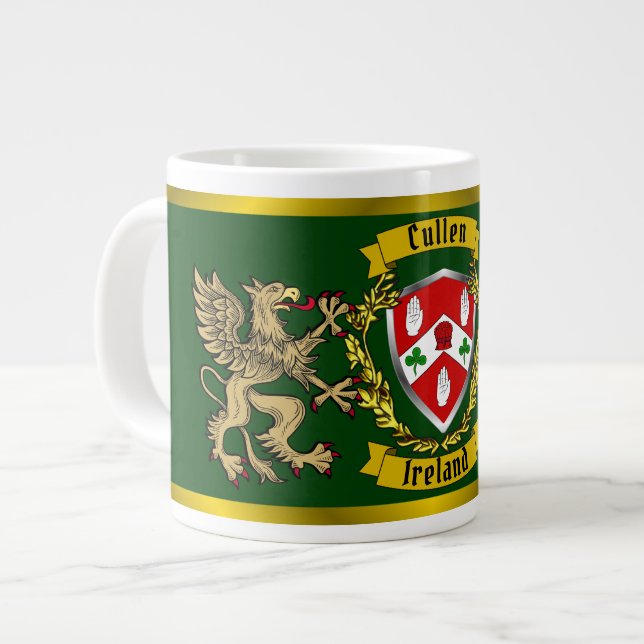 Taza De Café Gigante Cullen/O'Cullen Irish Shield y Griffins (Izquierda)