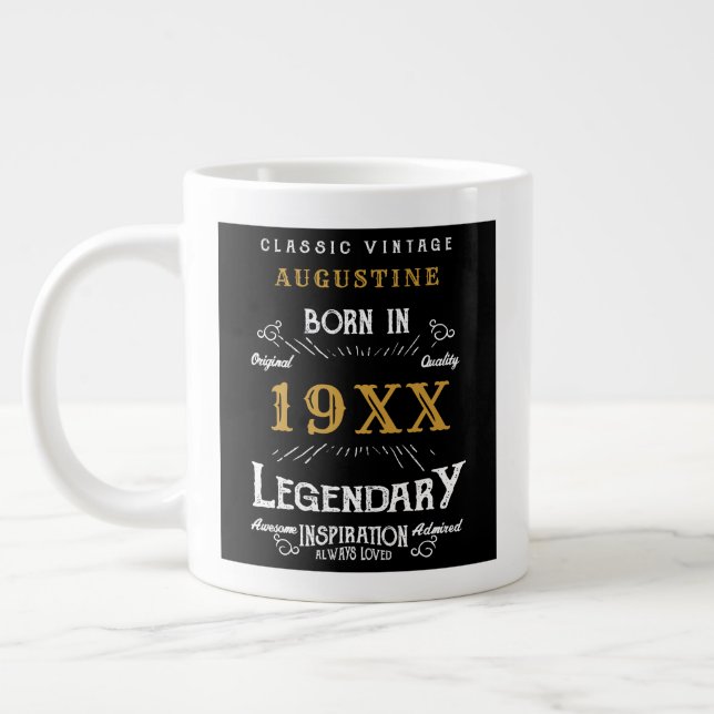 Taza De Café Gigante Cumpleaños 40 personalizado (Izquierda)