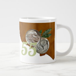 Taza De Café Gigante Cumpleaños de doble níquel "55"