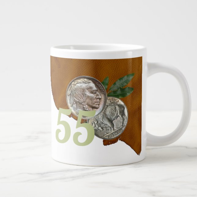Taza De Café Gigante Cumpleaños de doble níquel "55" (Derecha)