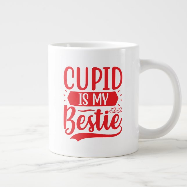 Taza De Café Gigante cupido es mi bestial (Derecha)