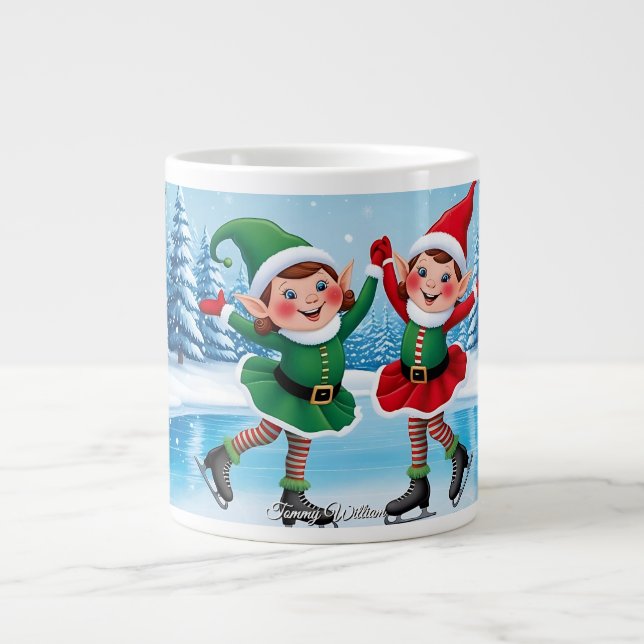 Taza De Café Gigante Curiosa moda moderna Funny Feliz Navidad (Frente)