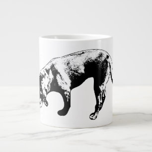 Taza De Café Gigante Curioso Labrador Sniffing Tinta Art Mug