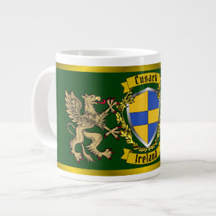 Taza De Café Gigante Cusack Irish Shield y Griffins