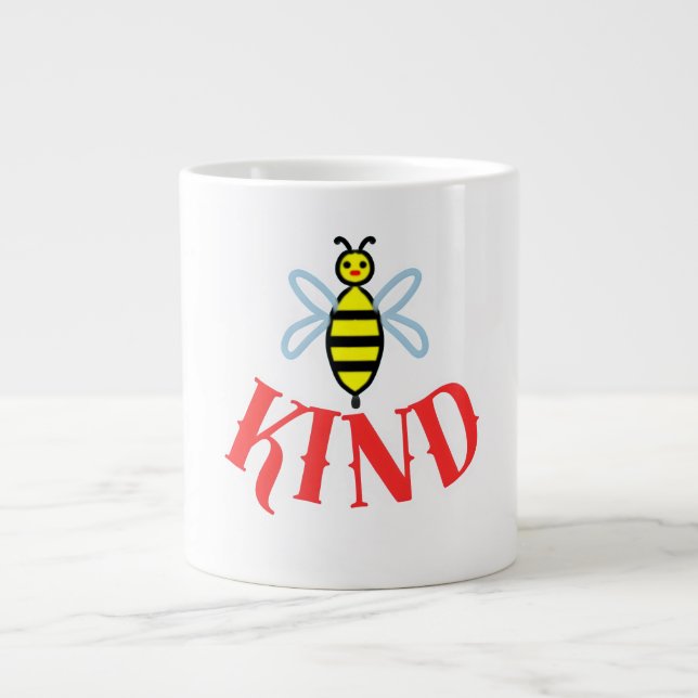 Taza De Café Gigante Custom Bee Kind Personalized Gift  (Frente)