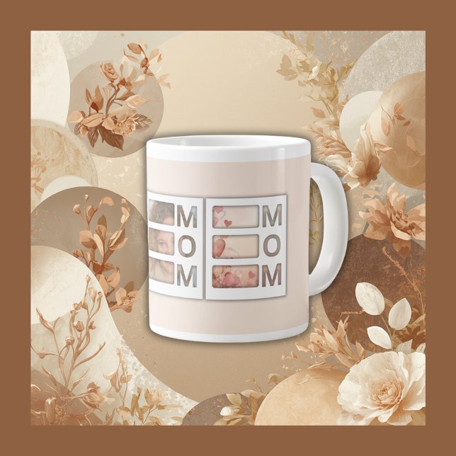 Taza De Café Gigante Custom best Mom 3 Photo Grid Birthday Keepsake (Subido por el creador)